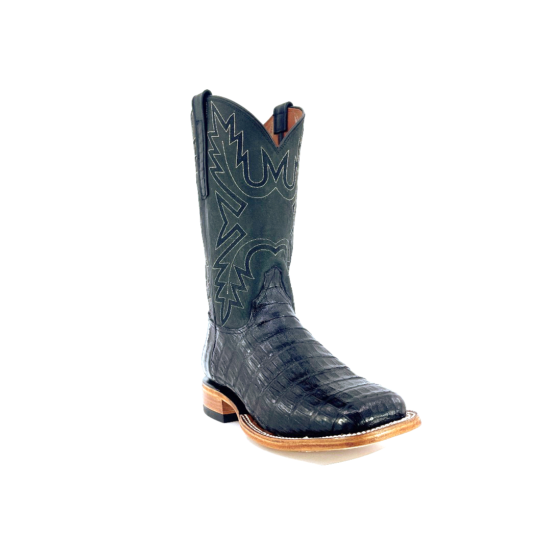 Men's Black Caiman Belly - Mandujano Custom Western Boots