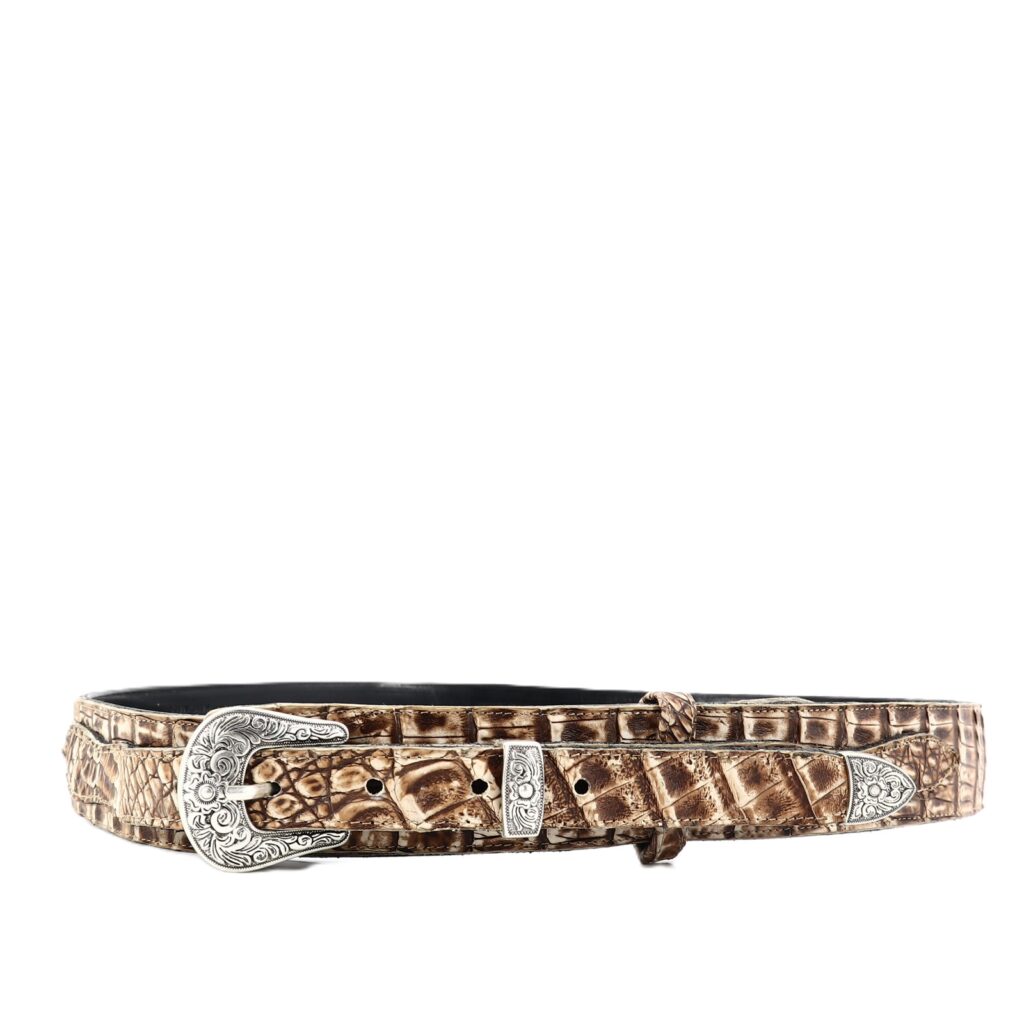 Men's Rust Safari Elephant Western Belt - Mandujano Custom Western